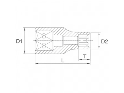 Головка торцевая 1/4" E8