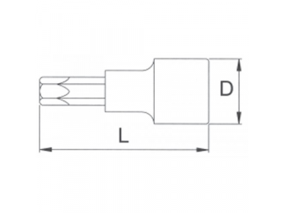 Головка торцевая с вставкой torx 1/4" T40